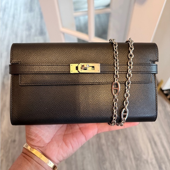 Hermes Handbags - Authentic Hermes Kelly Longue Wallet- Epsom PHW